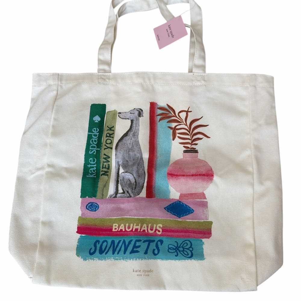 KATE SPADE | Bookshelf Canvas Book Tote NWT